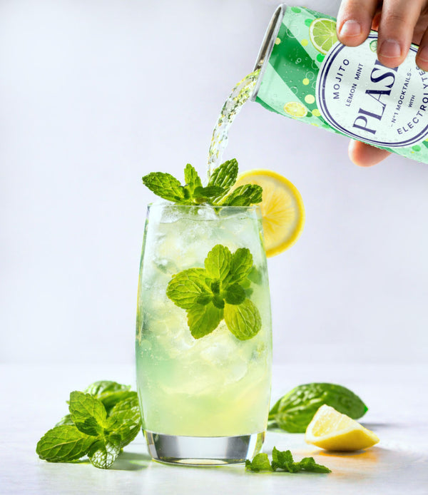 Premium mocktail with electrolytes-PLASH-Mojito_Lemon_Mint