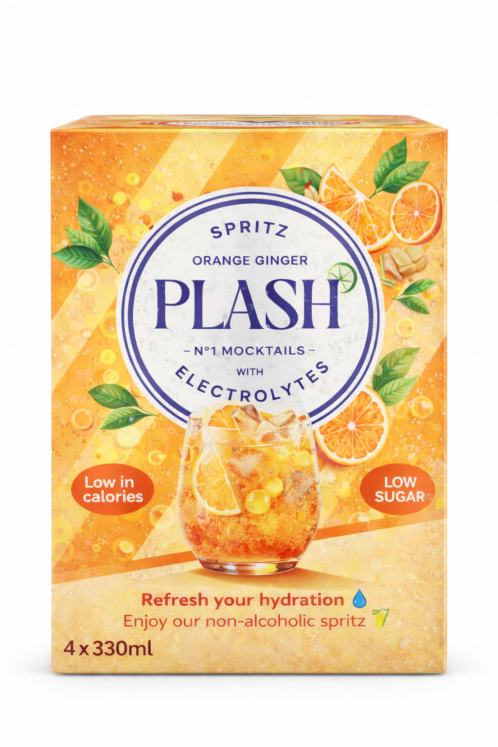 4 pc box, PLASH - SPRITZ Orange Ginger