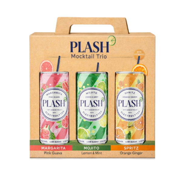PLASH MOCKTAIL TRIO GIFT BOX, 3 × 330 ml Electrolyte Mocktails